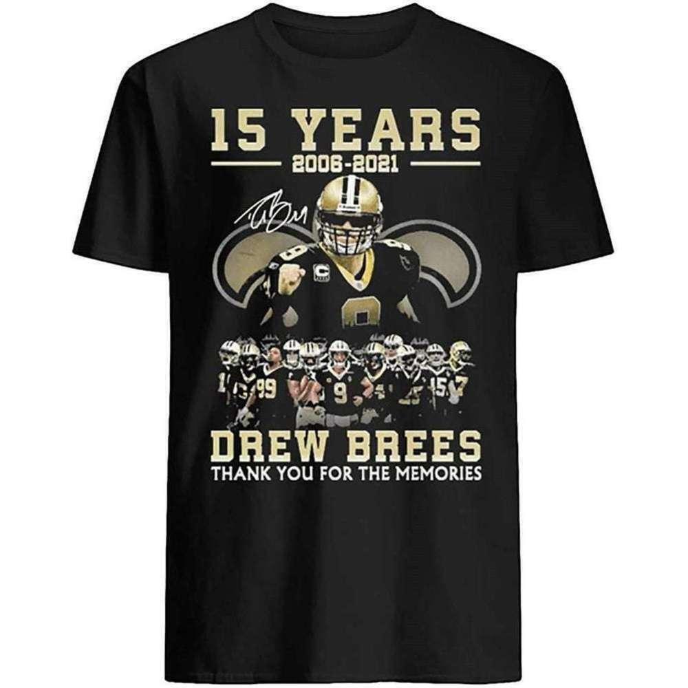 Drew Brees Signature Thank You For The Memories Retro TShirt